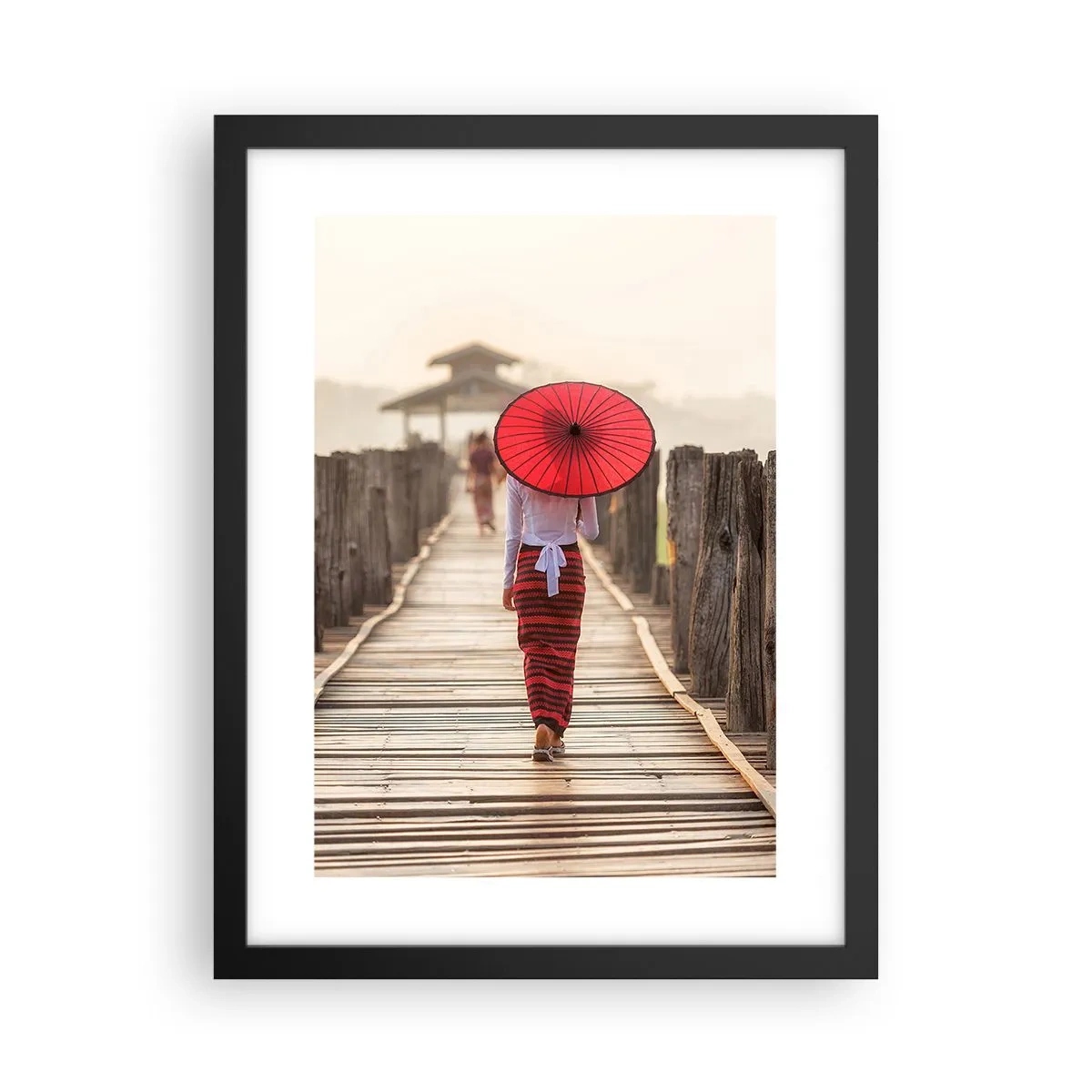 Poster in cornice nera - Sul vecchio ponte - 30x40 cm