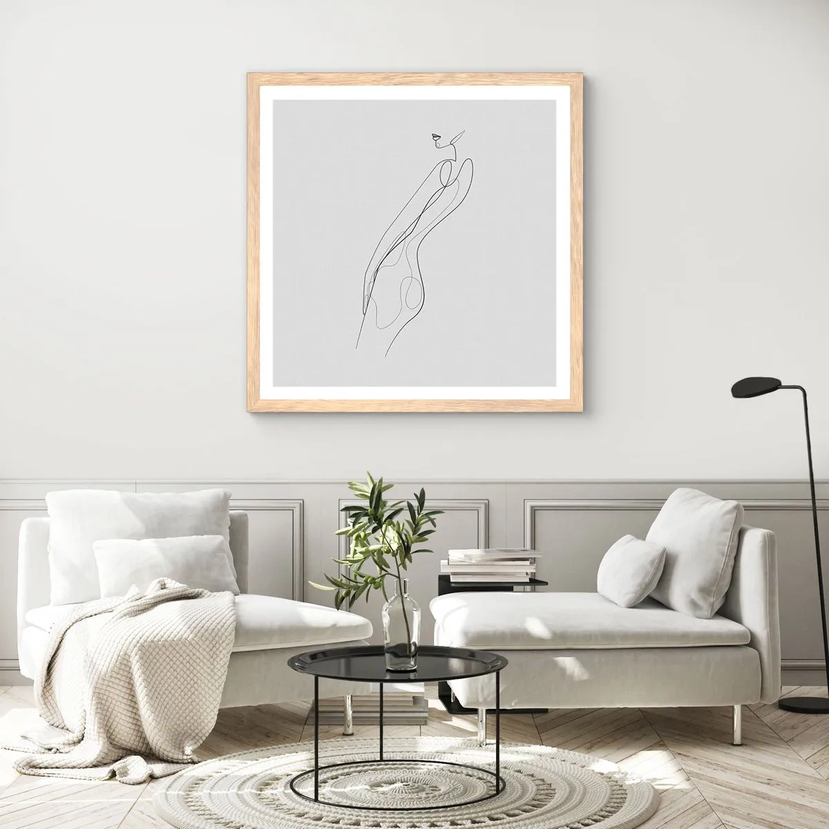 Poster in cornice rovere chiaro - Appena una promessa - 40x40 cm