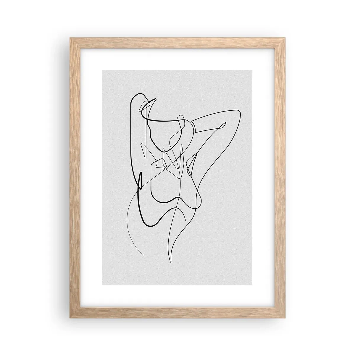 Poster in cornice rovere chiaro - Davvero, come sei... - 30x40 cm