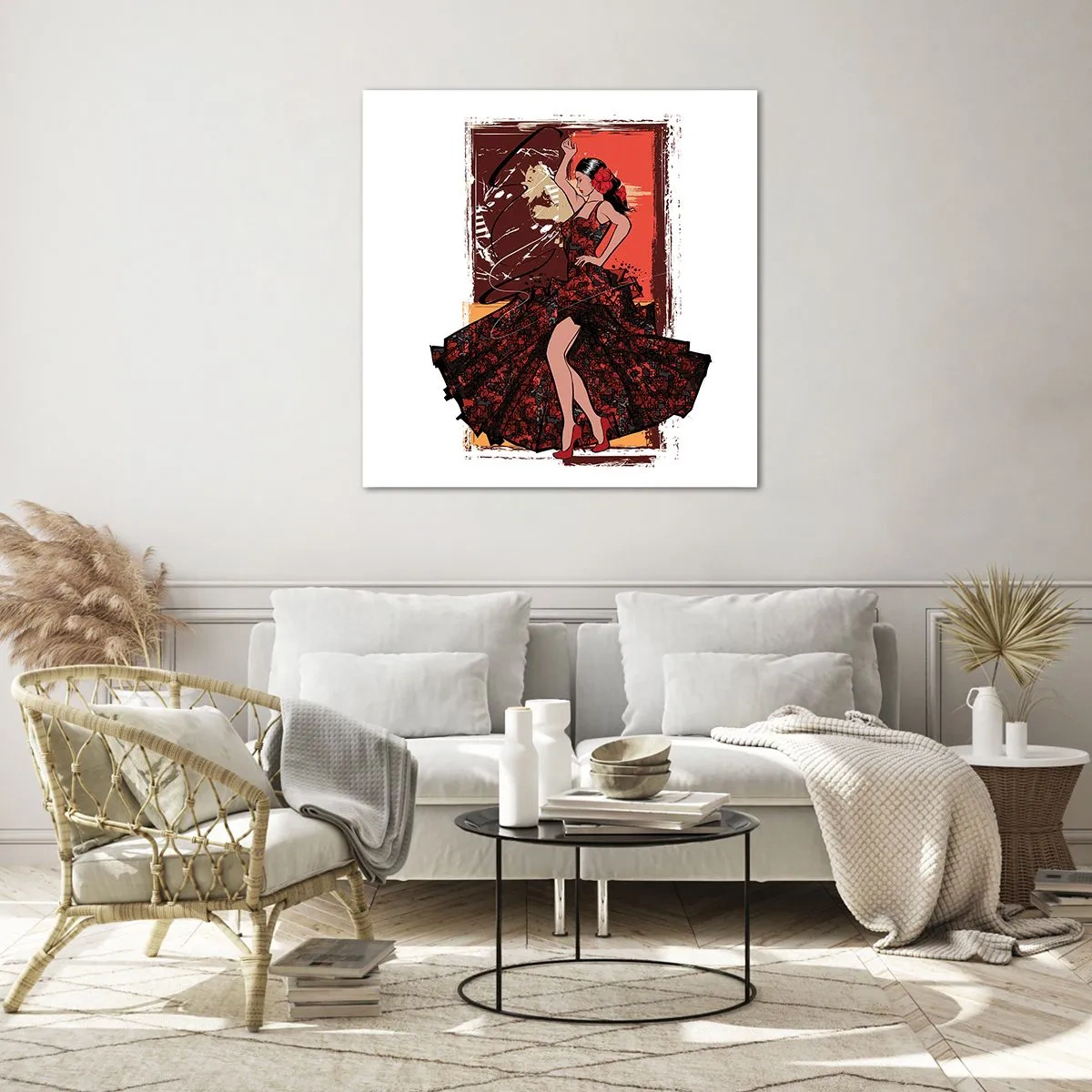 Quadro su vetro - Al ritmo del cuore - 30x30 cm