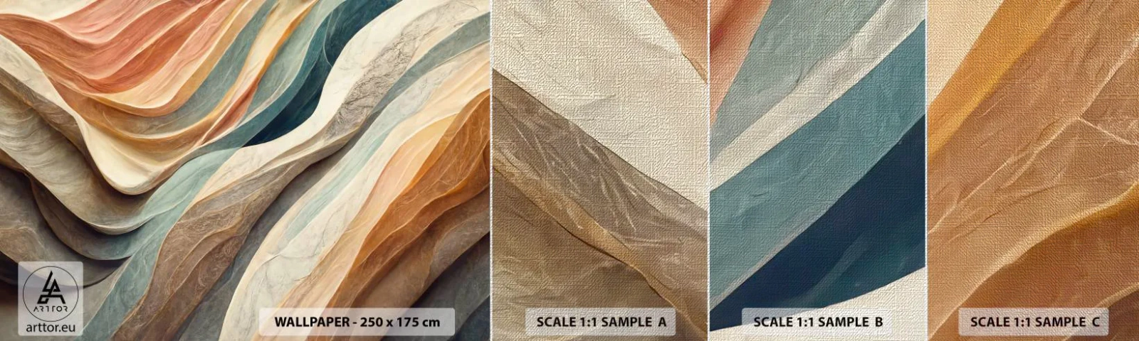 Campione di Fotomurale Premium Canvas - L'attimo prima del cambiamento - Struttura, Modello, Luminoso - 100x30 cm