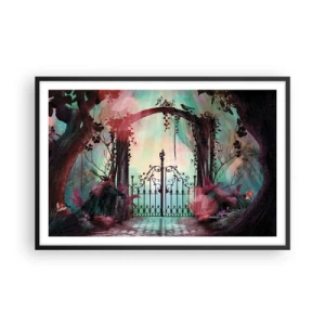 Poster in cornice nera - Il giardino dei misteri - 91x61 cm