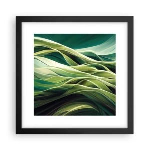 Poster in cornice nera - Gioco astratto in verde - 30x30 cm