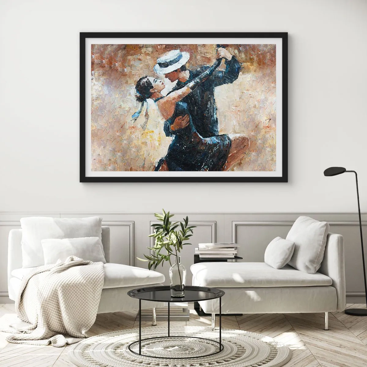 Poster in cornice nera - Alla Rodolfo Valentino - 91x61 cm
