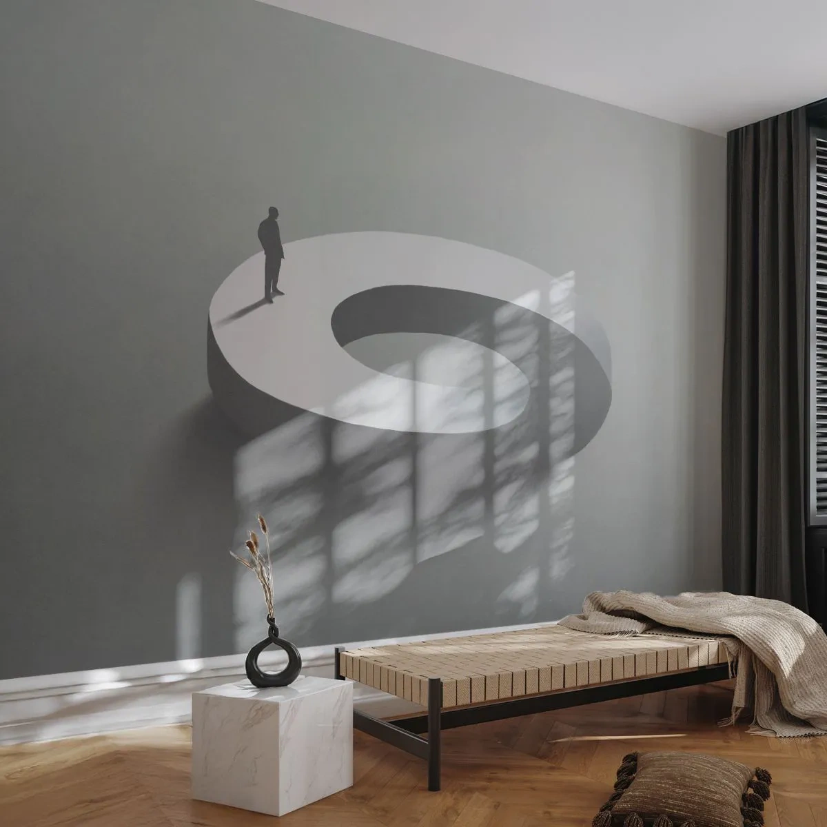 Fotomurali Autoadesivo Deluxe Sticker - Prova a cavartela - Uomo, 3D, Uomo d'affari - 350x256 cm