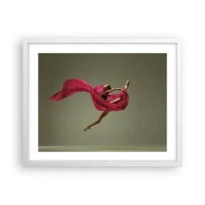 Poster in cornice bianca - Fiamma danzante - 50x40 cm