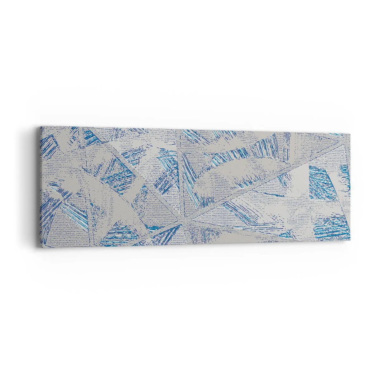 Quadro su tela - Stampe su Tela - Nel labirinto grigioblu - 90x30 cm