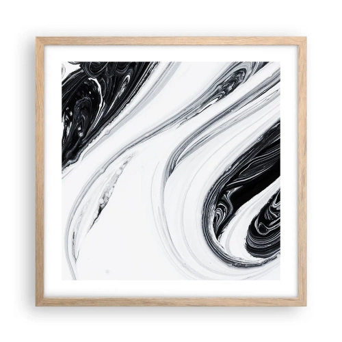 Poster in cornice rovere chiaro - L'unione degli opposti - 50x50 cm