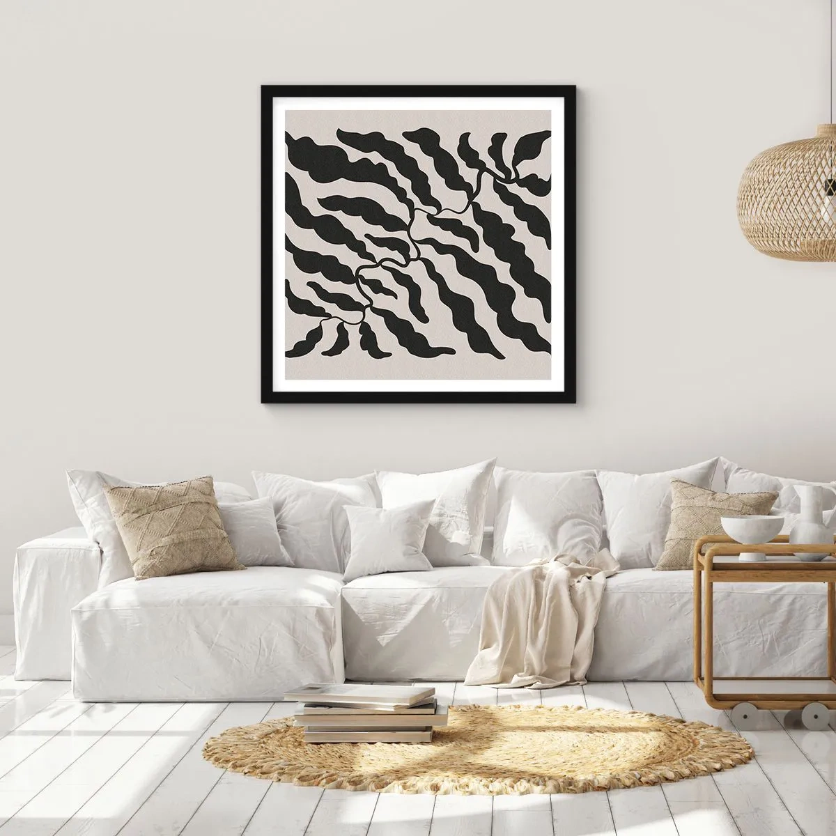 Poster in cornice nera - La natura del quadrato - 40x40 cm