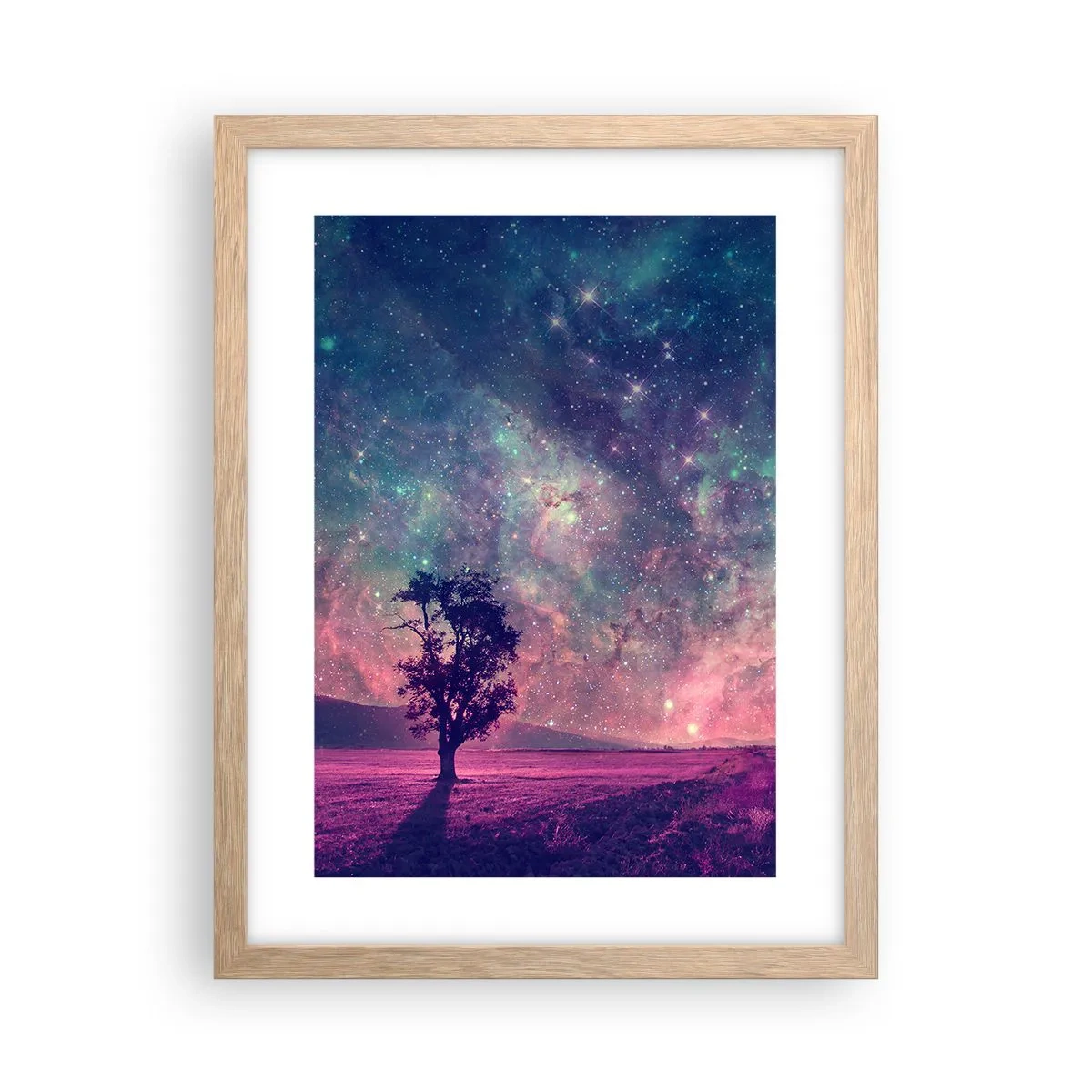 Poster in cornice rovere chiaro - Sotto un cielo magico - 30x40 cm