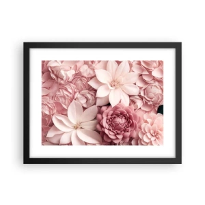 Poster in cornice nera - Nei petali di rosa - 40x30 cm