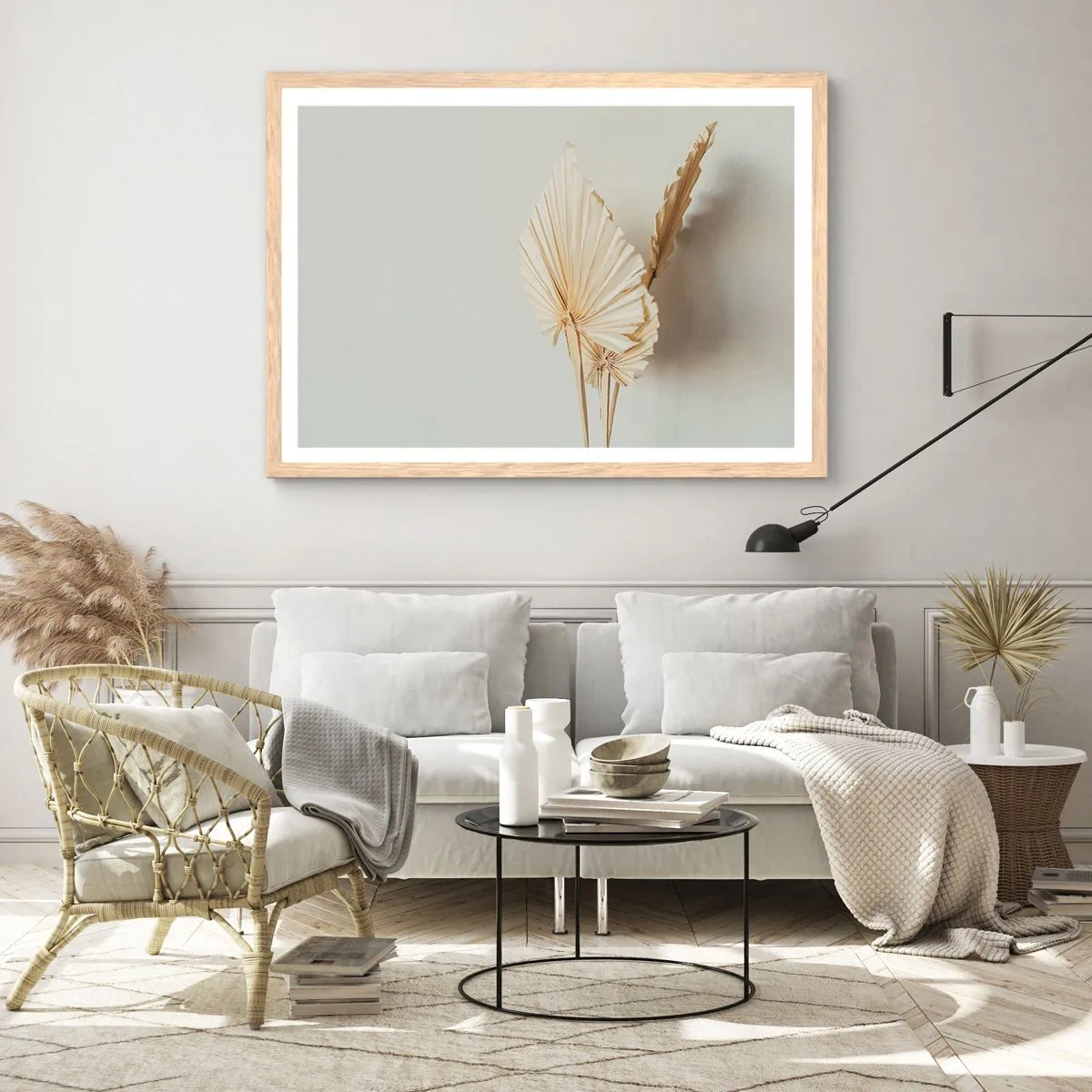 Poster in cornice rovere chiaro - Quando serve il sollievo - 100x70 cm