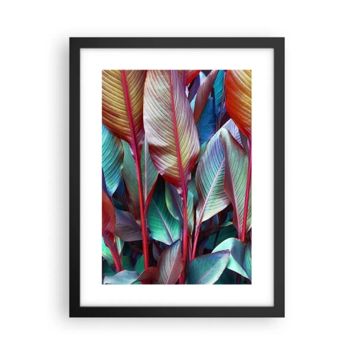 Poster in cornice nera - Selva colorata - 30x40 cm