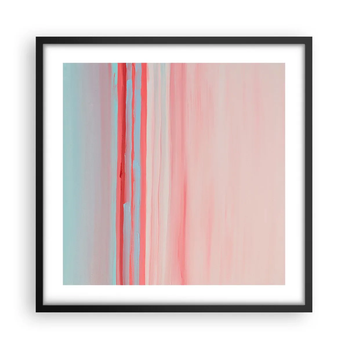 Poster in cornice nera - Astrazione all'alba - 50x50 cm