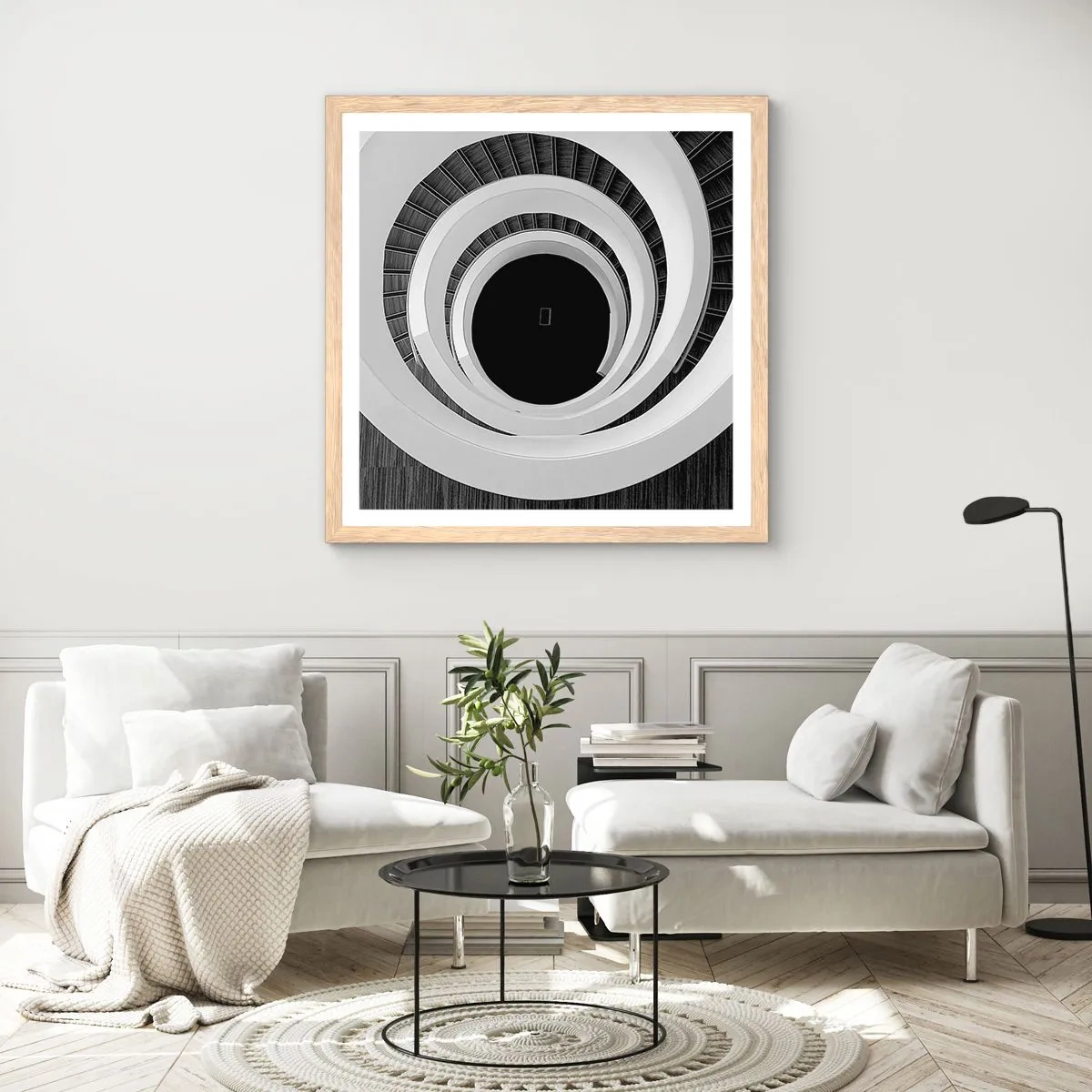 Poster in cornice rovere chiaro - Verso l'essenza delle cose - 40x40 cm