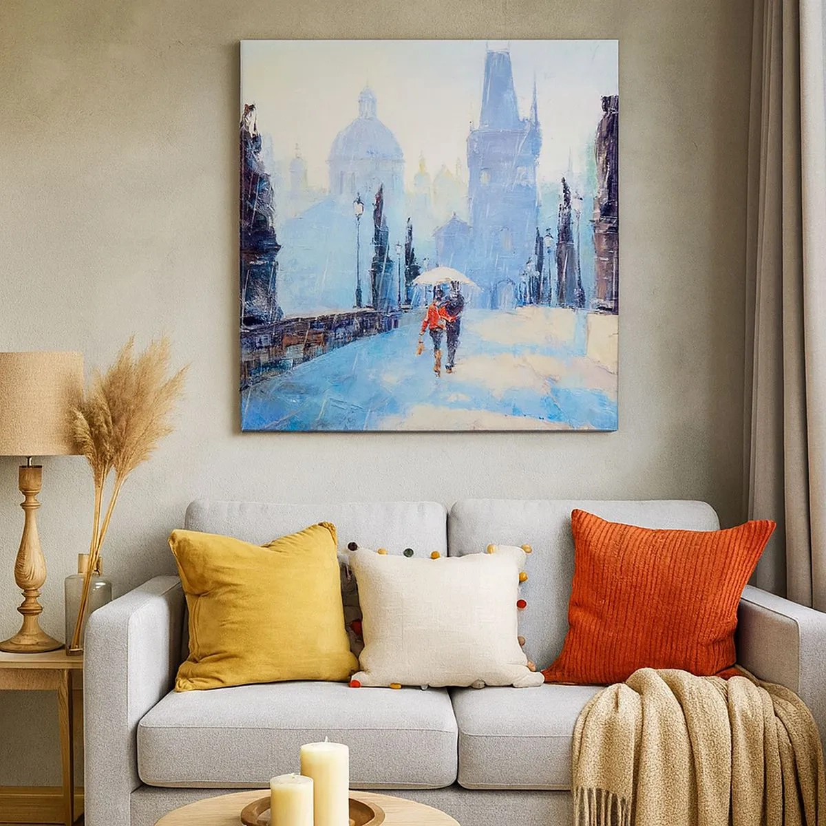 Quadro su tela - Stampe su Tela - La pioggia ci ha incantati - 30x30 cm