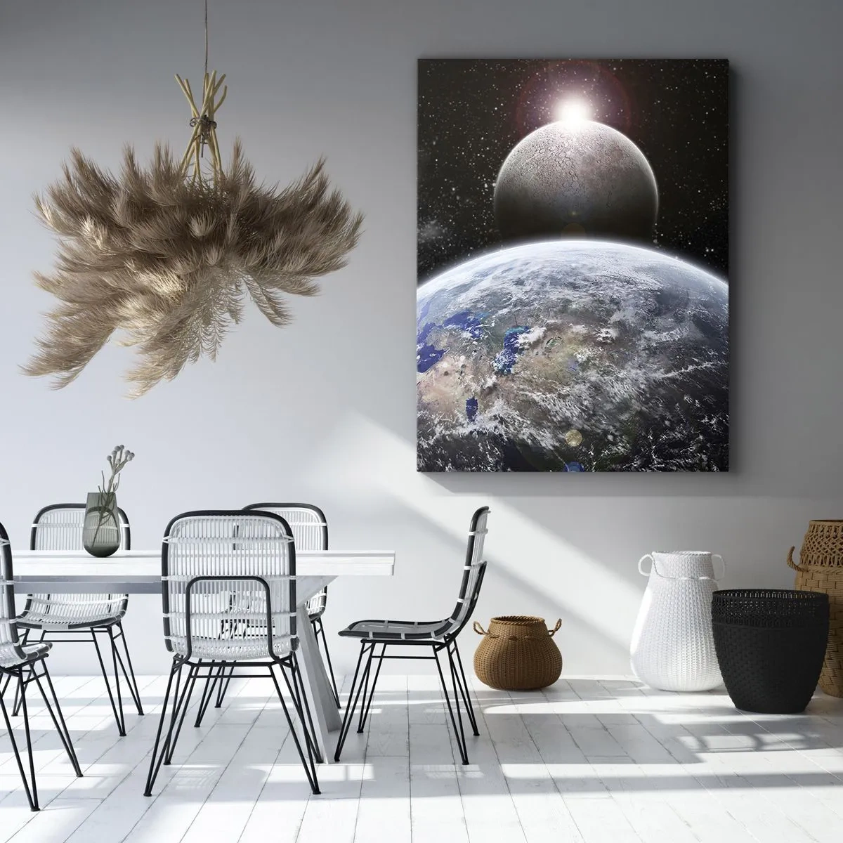 Quadro su tela - Stampe su Tela - Paesaggio cosmico: sorgere del sole - 55x100 cm
