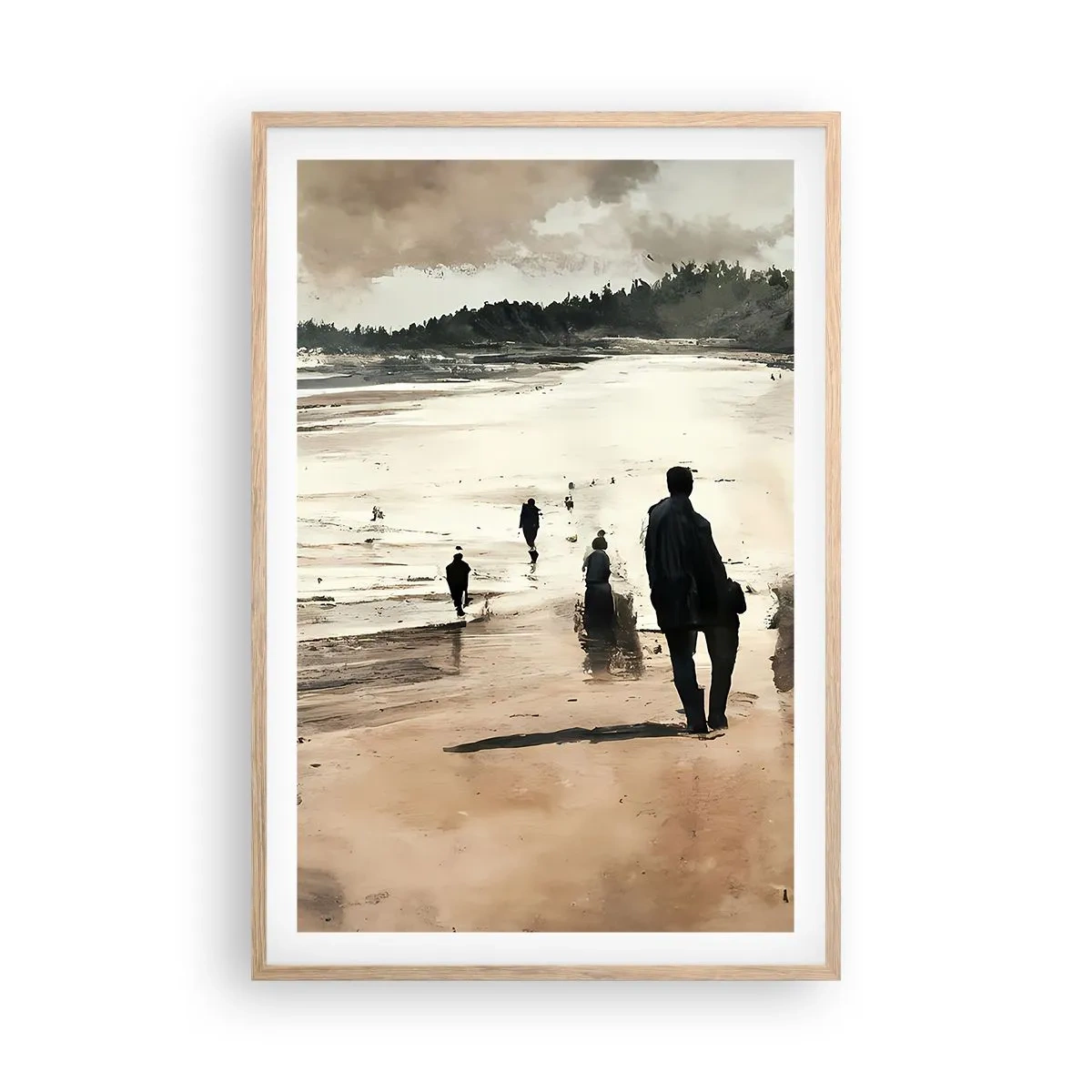 Poster in cornice rovere chiaro - Convocati - 61x91 cm