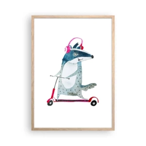 Poster in cornice rovere chiaro - Tassi di gioia - 50x70 cm