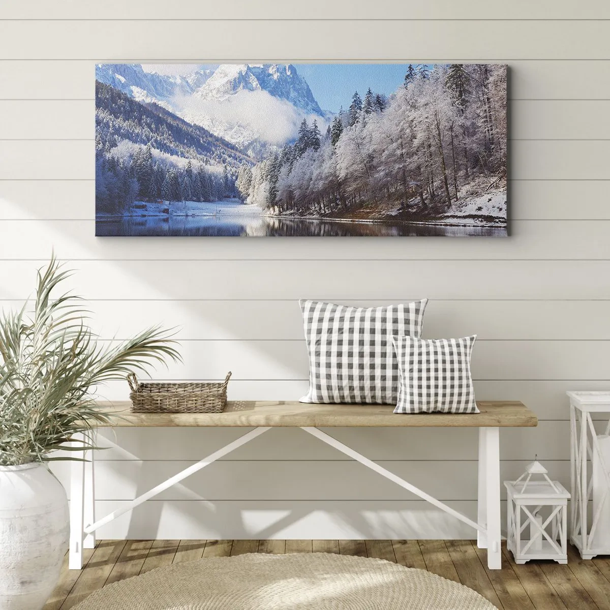 Quadro su tela - Stampe su Tela - Il custode innevato - 90x30 cm