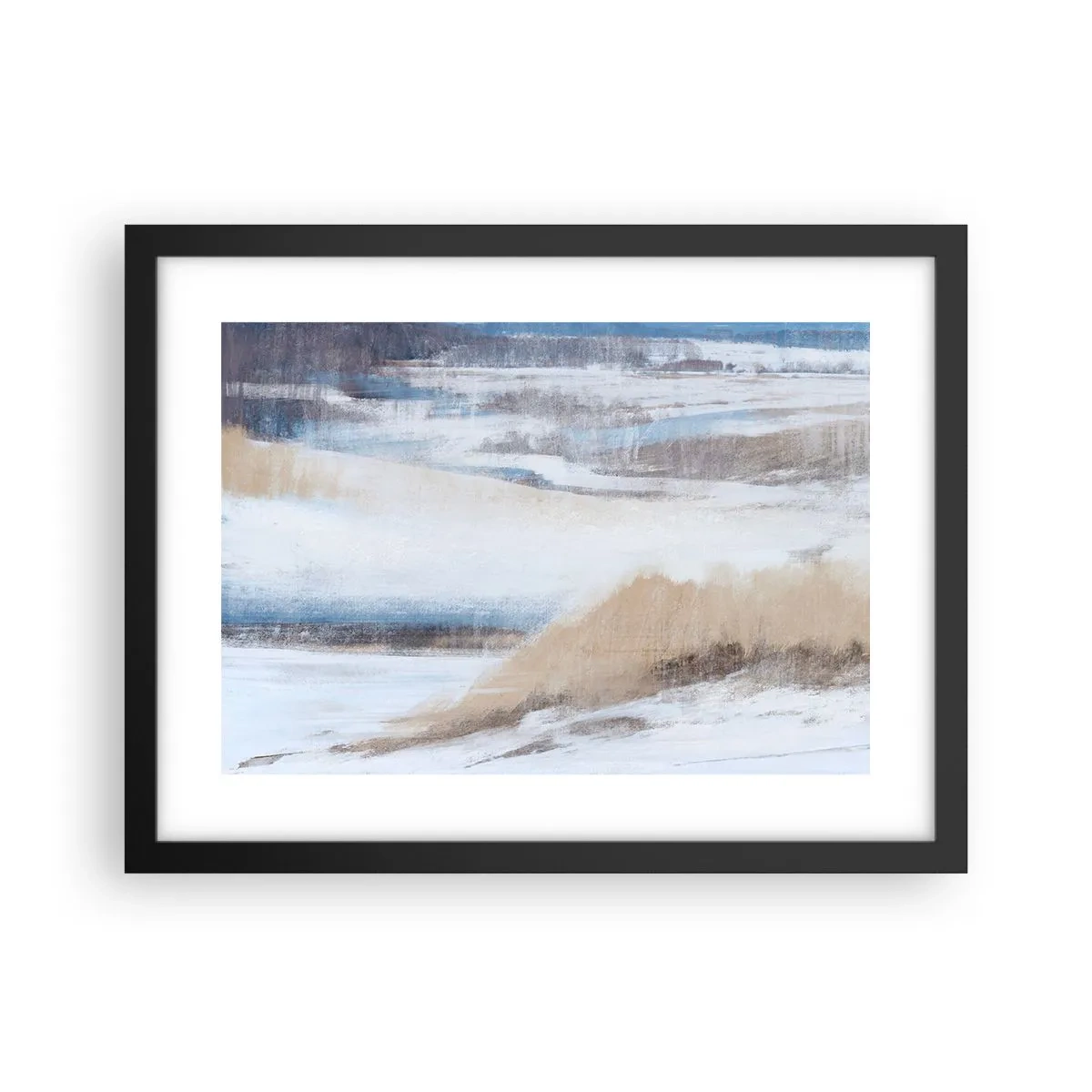 Poster in cornice nera - Composizione invernale - 40x30 cm