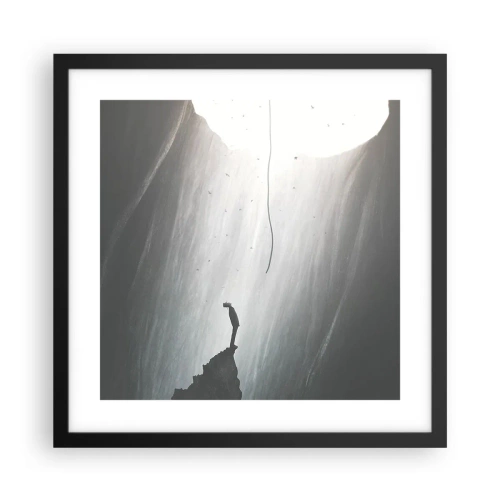 Poster in cornice nera - C'è sempre una via d'uscita - 40x40 cm