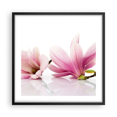 Poster in cornice nera - Delicati come un soffio di primavera - 50x50 cm