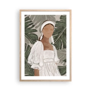 Poster in cornice rovere chiaro - Ritratto esotico - 50x70 cm