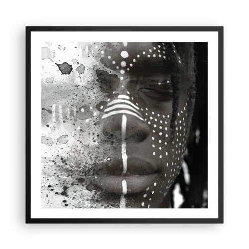 Poster in cornice nera - Scopri lo spirito primordiale - 60x60 cm