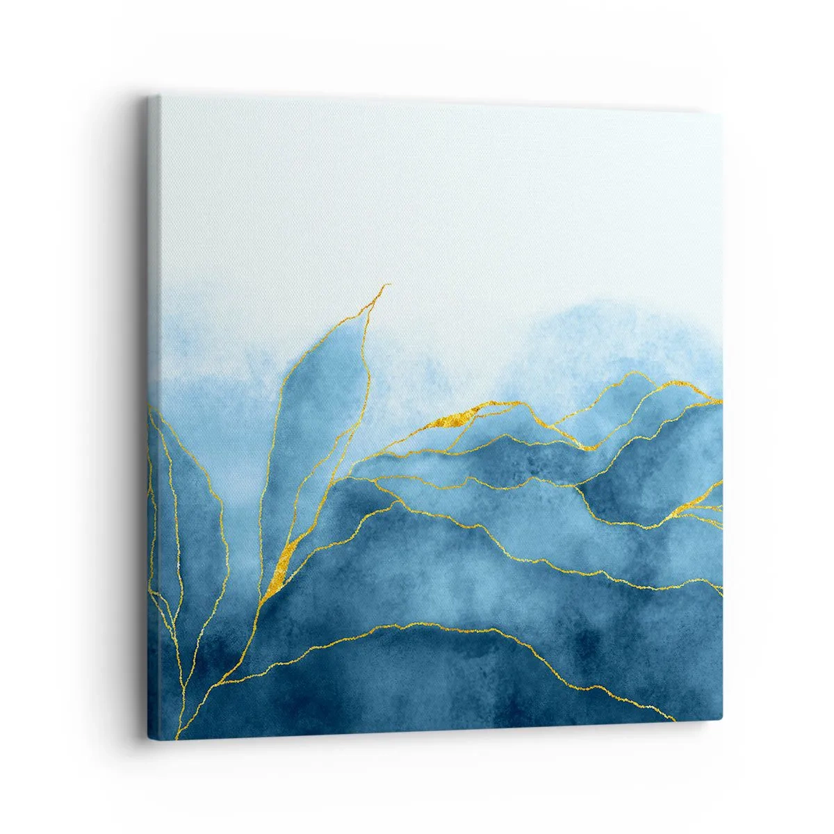 Quadro su tela - Stampe su Tela - Blu nell'oro - 30x30 cm