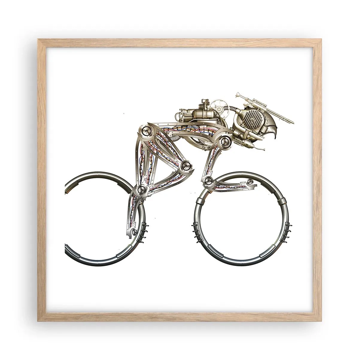 Poster in cornice rovere chiaro - Macchina perfetta - 50x50 cm