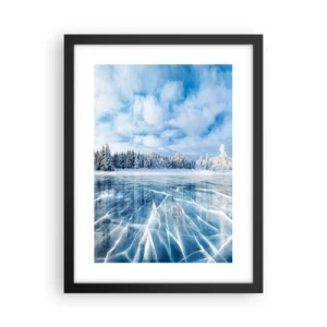 Poster in cornice nera - Vista lucente e cristallina - 30x40 cm
