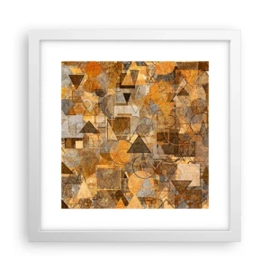 Poster in cornice bianca - Il mondo compreso nella forma - 30x30 cm