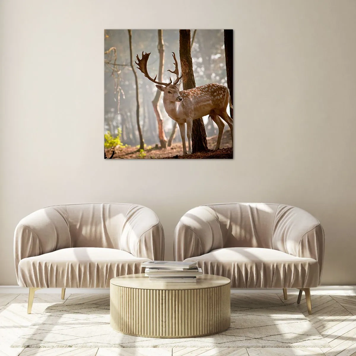 Quadro su vetro - La luce della giovinezza - 40x40 cm