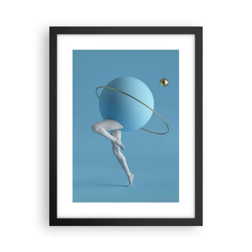 Poster in cornice nera - E i pianeti folleggiano - 30x40 cm