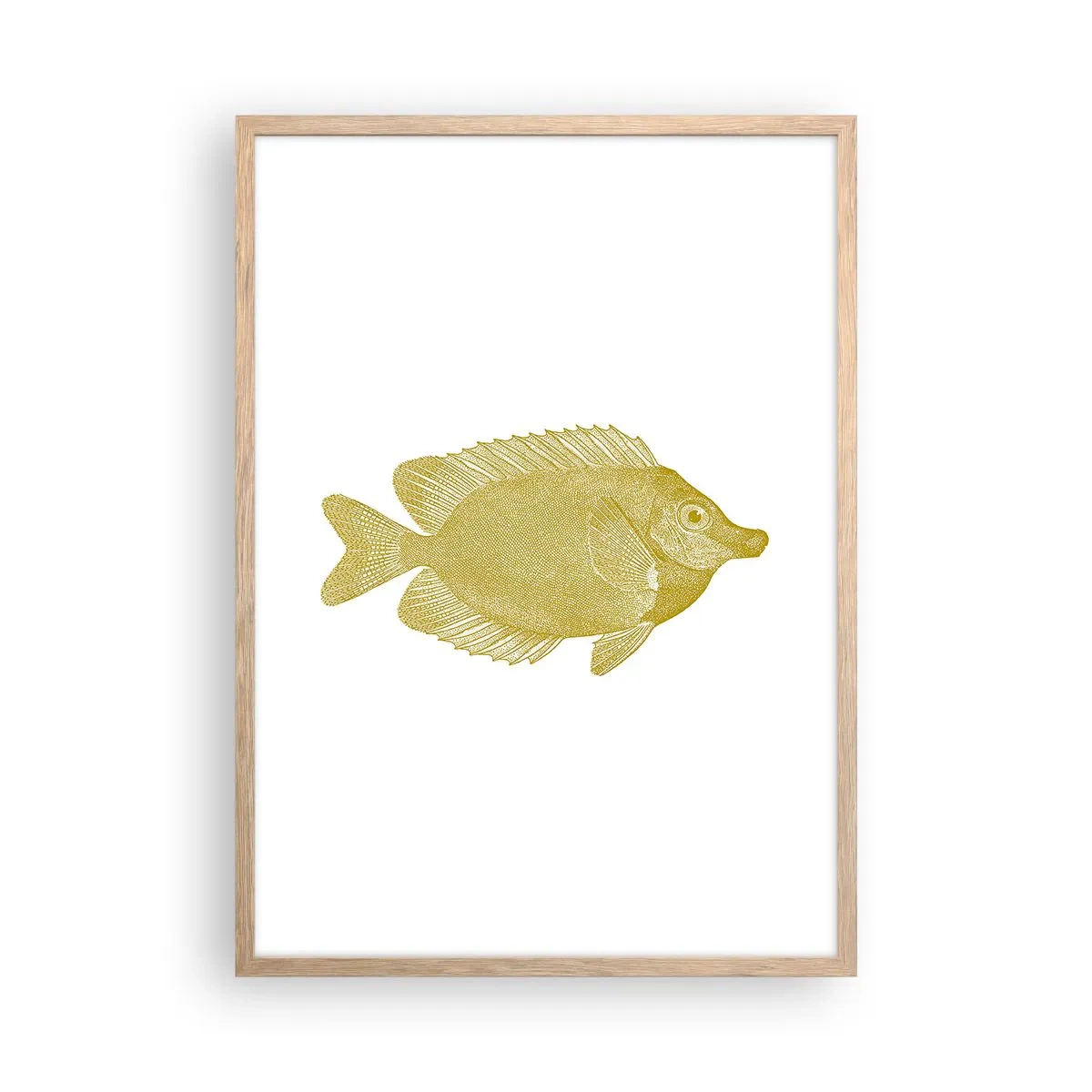 Poster in cornice rovere chiaro - Pesce e basta - 50x70 cm