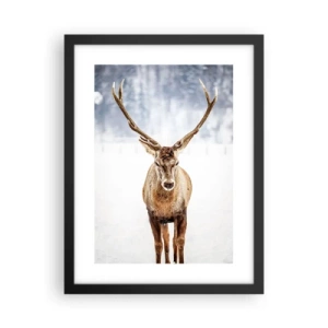 Poster in cornice nera - Direttamente dalla nebbia di neve - 30x40 cm
