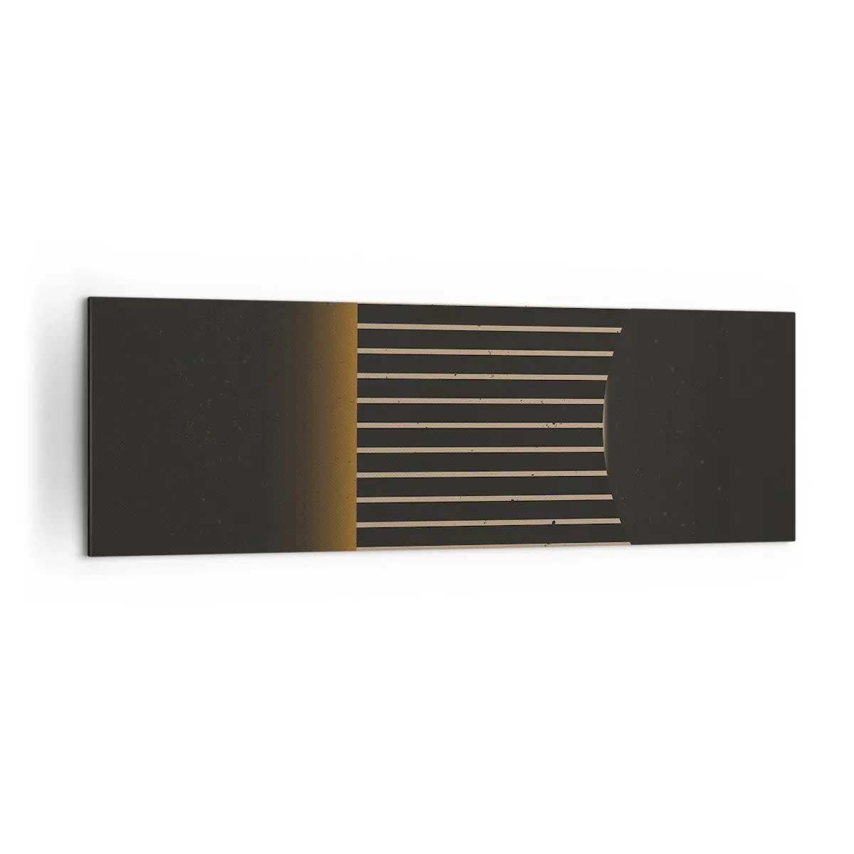 Quadro su tela - Stampe su Tela - Motivo geometrico a strisce su sfondo scuro - 160x50cm - Esaminare l'oscurità - Decorazione murale moderna per soggiorno e camera da letto ARTTOR