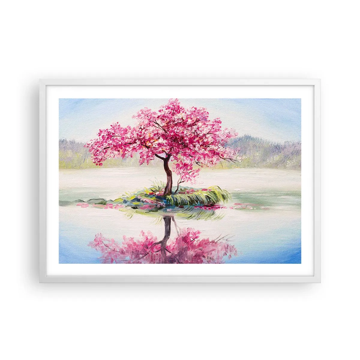 Poster in cornice bianca - La festa della primavera - 70x50 cm