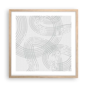 Poster in cornice rovere chiaro - Non vi è una via diritta - 50x50 cm