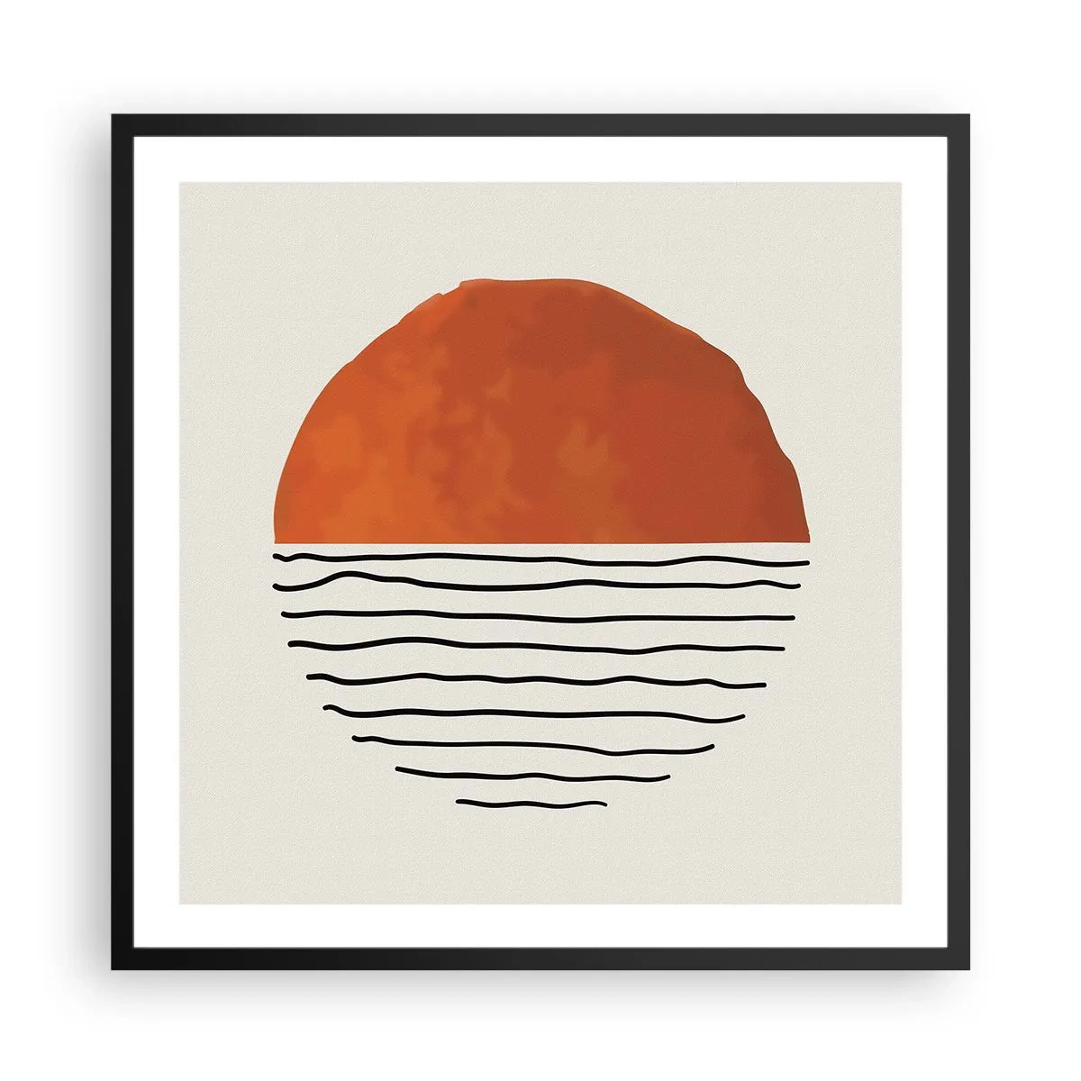 Poster in cornice nera - Atmosfera giapponese - 60x60 cm