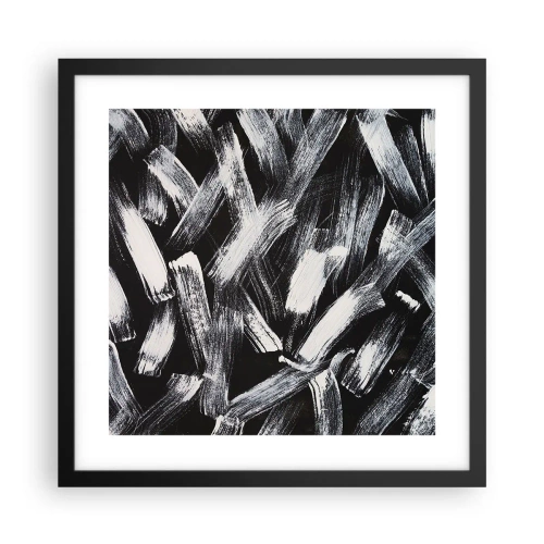 Poster in cornice nera - Astrazione in spirito industriale - 40x40 cm