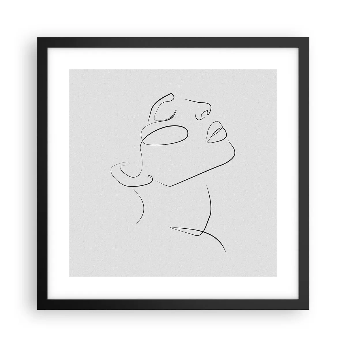 Poster in cornice nera - I meandri dei sogni - 40x40 cm
