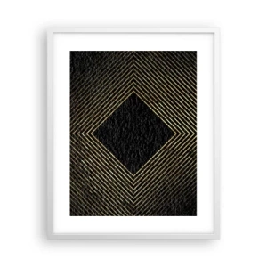 Poster in cornice bianca - Geometria in stile glamour - 40x50 cm