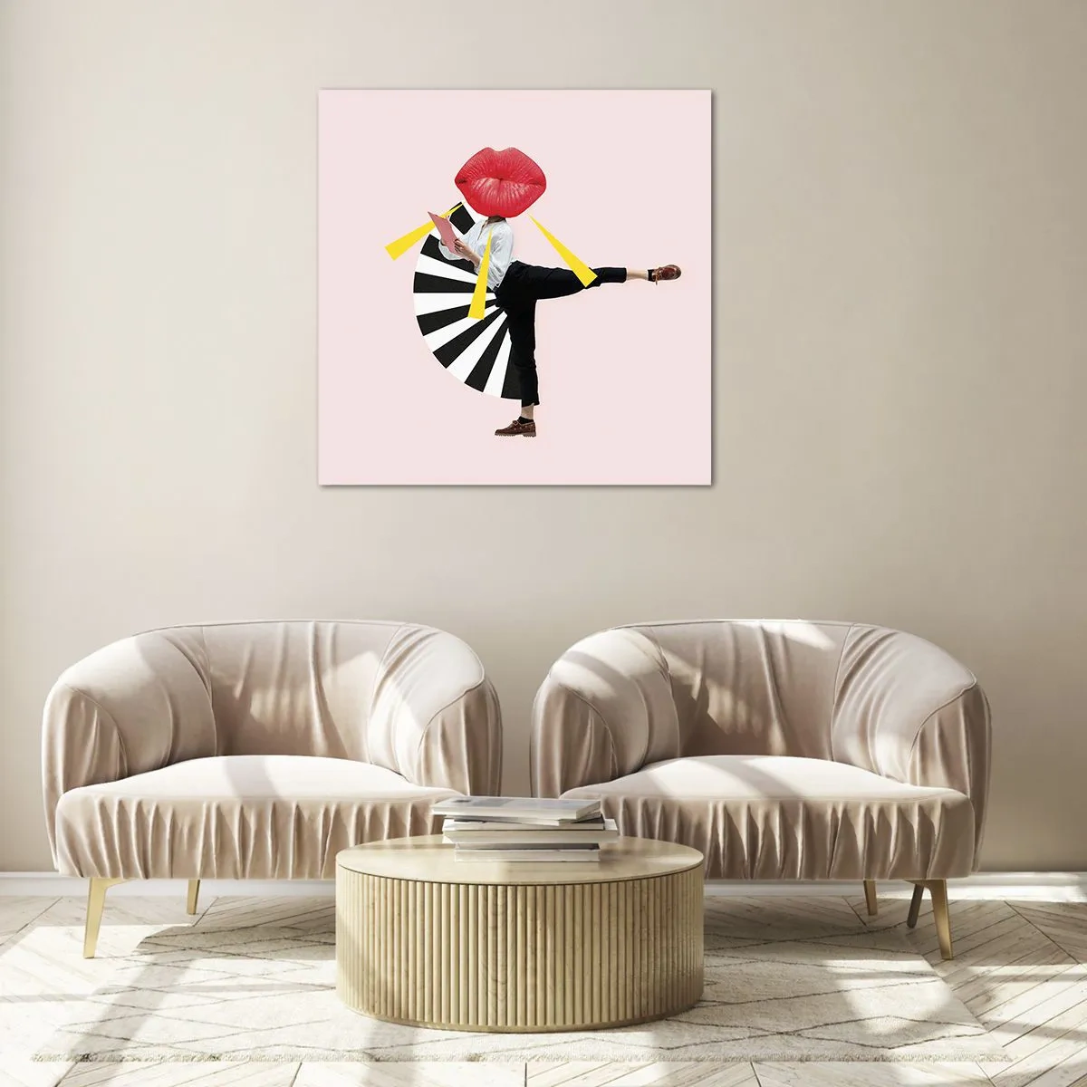 Quadro su vetro - Pop-art surrealistica - 70x70 cm