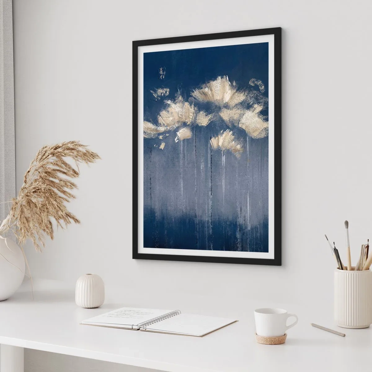 Poster in cornice nera - Come petali al vento - 70x100 cm