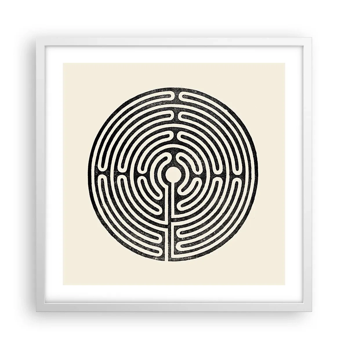 Poster in cornice bianca - Ordine misterioso - 50x50 cm