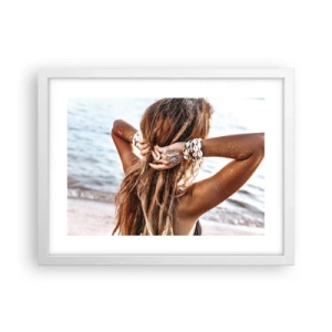 Poster in cornice bianca - Sorella dell'acqua e del sole - 40x30 cm