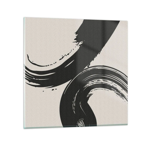 Quadro su vetro - Energico e circolare - 30x30 cm