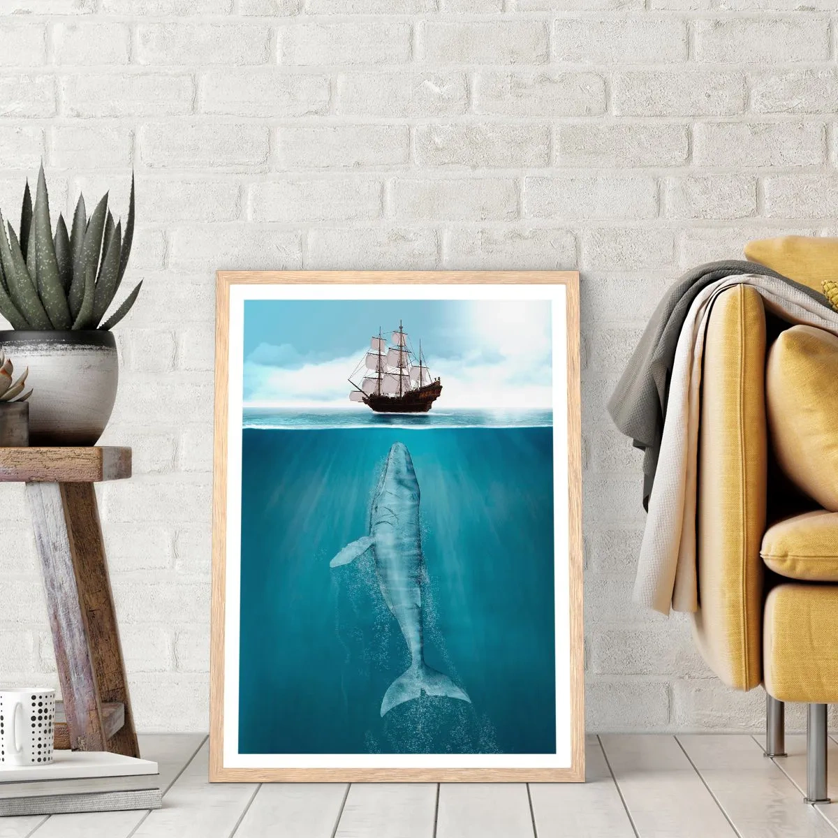 Poster in cornice rovere chiaro - Meglio non sapere - 50x70 cm